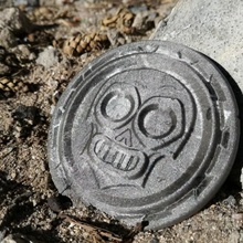 azteca moneda simbólico ventilador Arte oro maya apuntalar plata tesoro dinero degradado 3d print model - Mito3D