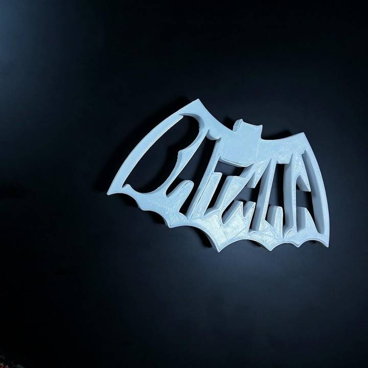 batman logotipo esmagado ventilador arte 3D print model - Mito3D