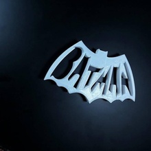 Batman logo schiacciato fan arte 3d print model - Mito3D