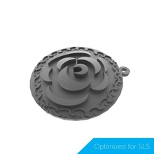 rose necklace charm jewellery jewlwery 3d print model - Mito3D