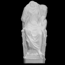 seated goddess gadara scan female fullbody drapery 3d print model - Mito3D