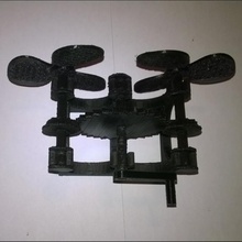 double fan & garden gears summer hot blow mechanism sls moving parts 3d print model - Mito3D