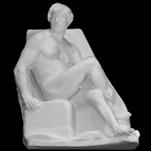 naked man sitting scan nude fullbody 3d print model - Mito3D