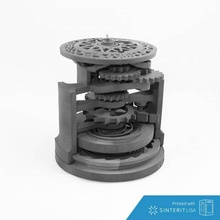 functional windup clock & garden mechanical sls 3d print model - Mito3D