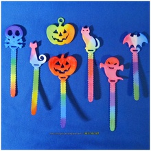 halloween cable holder bookmarks & garden animal animals bat cat ghost pumpkin skull bookmark tinkercad 3d print model - Mito3D