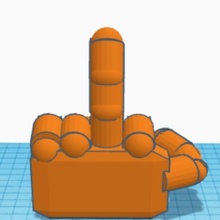 middle finger tinkercad 3d print model - Mito3D