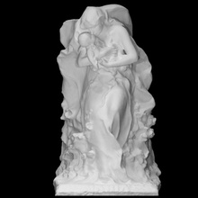 mother child scan gravestone 3d print model - Mito3D