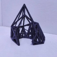 wireframe poligono scultura giardino 3d print model - Mito3D