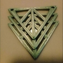 colar triângulos jóias 3d print model - Mito3D
