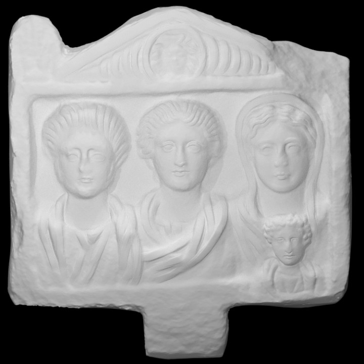 two-sided funerary relief scan 3D print model - Mito3D