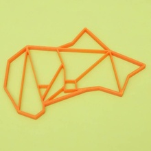 personalizzabile origami carina Volpe giocattoli Giochi animale openscad lowpoly personalizzatore 2d arte poli 3d print model - Mito3D