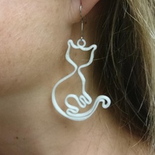 earrings cat jewellery 3d print model - Mito3D