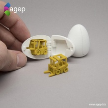 surprise egg 2 - tiny fork lift sls edition toys & games gift toy lisa kinderegg surpriseegg forklift sinterit 3d print model - Mito3D