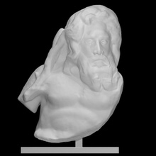 river god scan head portrait 3d print model - Mito3D