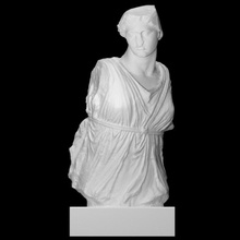 statue nike muse scan body female portrait halfbody 3d print model - Mito3D