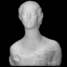 unknown scan bust head portrait woman 3d print model - Mito3D