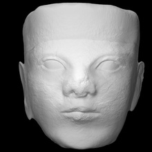 calcário cabeça rei Varredura egípcio 3d print model - Mito3D