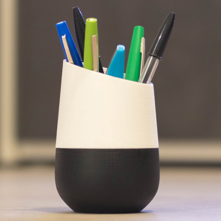 stationery holder google & garden pen design pencil penholder pencilholder googlehome 3D print model - Mito3D