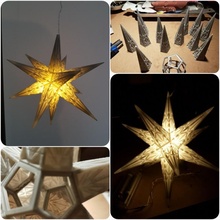étoile lumière 2 jardin Noël décorations weihnachten weihnachtsstern 3d print model - Mito3D