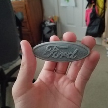 Ford logo 3 boyutlu hayran Sanat model şekil vermek arabalar fusion360 3d print model - Mito3D