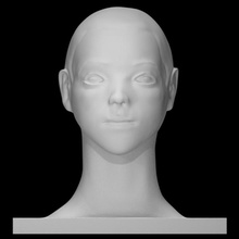shepherd boy scan face head halfbody 3d print model - Mito3D
