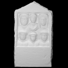 funerary stele portraits scan relief 3d print model - Mito3D