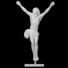 ivory crucifixion christ scan cross religion holy fullbody sacred 3d print model - Mito3D