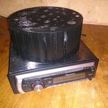 din car radio + speaker 16cm gadgets & electronics 3d print model - Mito3D