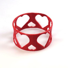 bracelet coeur bijoux résine concurrence b9 valentines day 3d print model - Mito3D