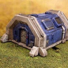 Sci Fi Kaserne Bunker Tischplatte 3d print model - Mito3D