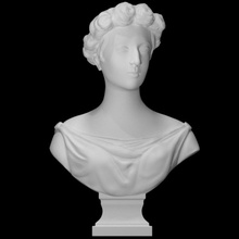 busto reina victoria escanear cara cabeza retrato bonita mujer joven medio cuerpo 3d print model - Mito3D