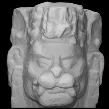 arquitectónico característica jaguar cabeza escanear animal arquitectura 3d print model - Mito3D