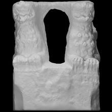 colonna base Leone scansione animale 3d print model - Mito3D