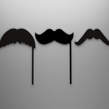 moustache - movember parametric configurator fashion & accessories 3d mustache mostache 3d print model - Mito3D