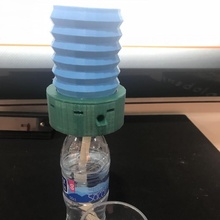 agua botella bomba reciclado flexionar válvula 3d print model - Mito3D