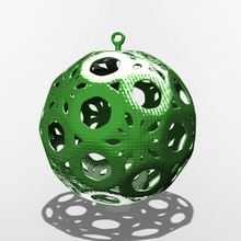 geometry christmas bauble & garden myminifactory madewithvectary makex m-jewellery xmasdecorations 3d print model - Mito3D