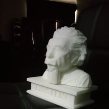 Einstein génial ventilateur art buste 3d print model - Mito3D