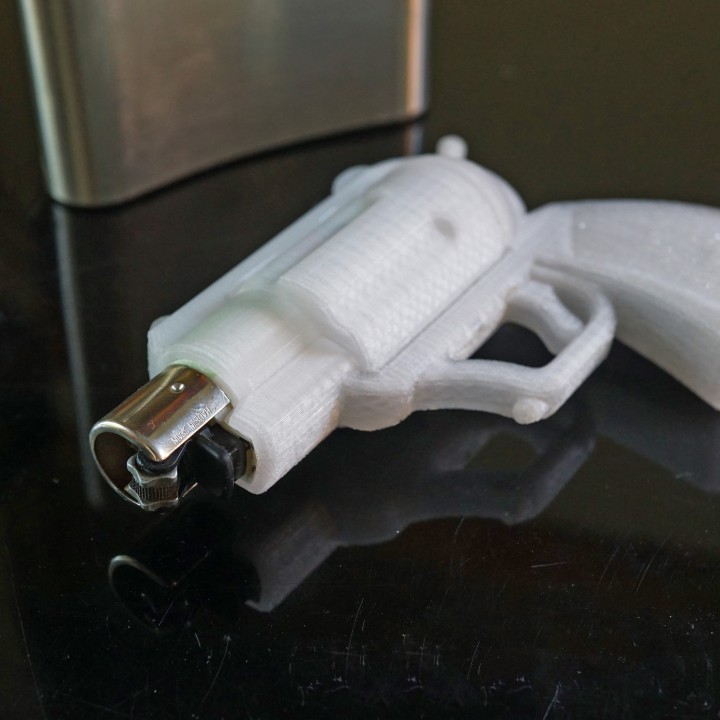clíper encendedor pistola soporte artilugio electrónica 3D print model - Mito3D