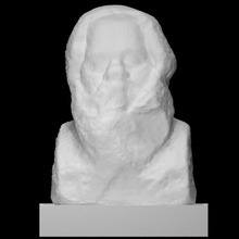 unfinished bust socrates scan portrait 3d print model - Mito3D
