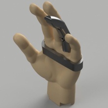 flexible articulated modular single finger prosthesis base gadgets & electronics hand 3d print model - Mito3D