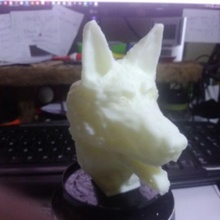 german sheperd dog head pastor alem 3d print model - Mito3D