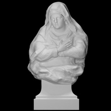 bust mother mary scan portrait woman holy 3d print model - Mito3D