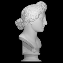 fallimento Apollo lykeios scansione testa ritratto scultura donna gesso 3d print model - Mito3D