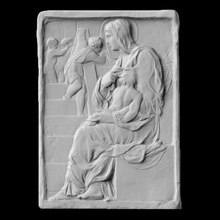 madona escadas Varredura Jesus escultura Michelangelo gesso alívio 3d print model - Mito3D