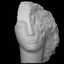 quartzite head woman scan portrait 3d print model - Mito3D