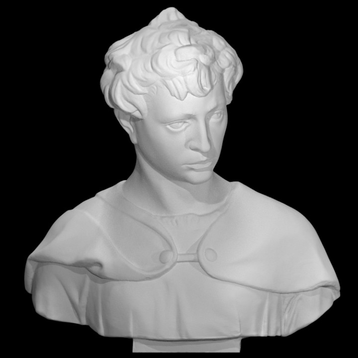 bust john baptist scan sculpture statue plaster italian john-the-baptist donatello nanni-di-bartolo 3D print model - Mito3D