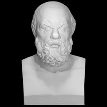 Porträt Sokrates Scan Büste Skulptur Philosoph Gips albani 3d print model - Mito3D