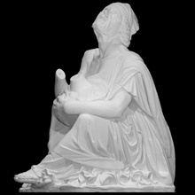 Säufer Scan Skulptur Frau hellenistisch Gips Kopieren bildlich 3d print model - Mito3D