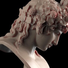 buste antineux Dionysos analyse portrait sculpture plâtre jeter 3d print model - Mito3D