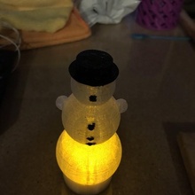 snowman electric tea light & garden 3d print model - Mito3D